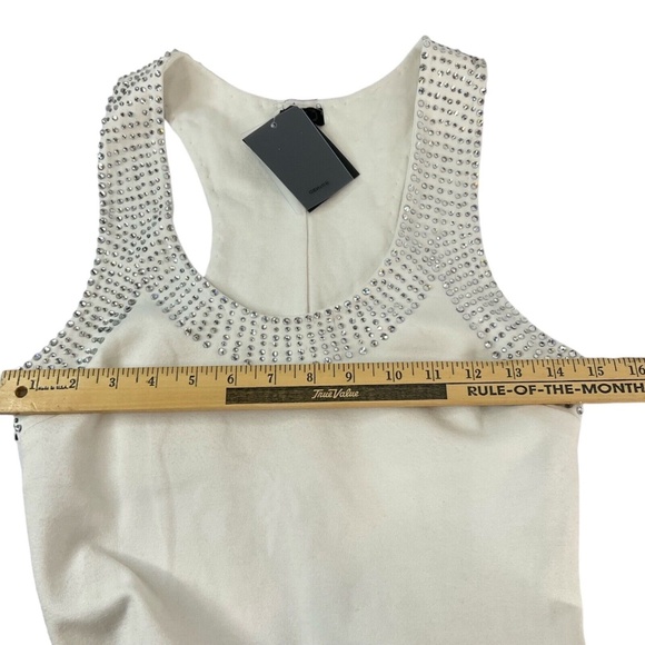 NBD White Maxi Stretch Jeweled High Split Dress Sz XS- Small $368 🥂🍾 - Picture 8 of 10